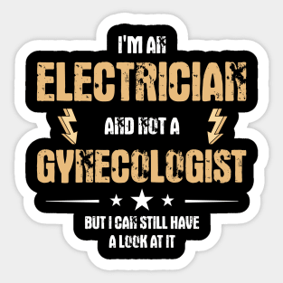 Funny Electrician Journeyman Dirty Jokes Adult Humor Sticker